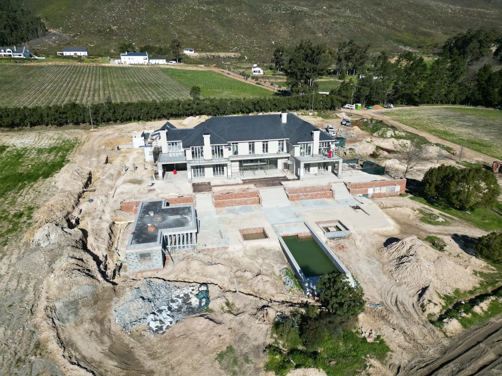 Residential waterproofing project in Franschhoek, Western Cape